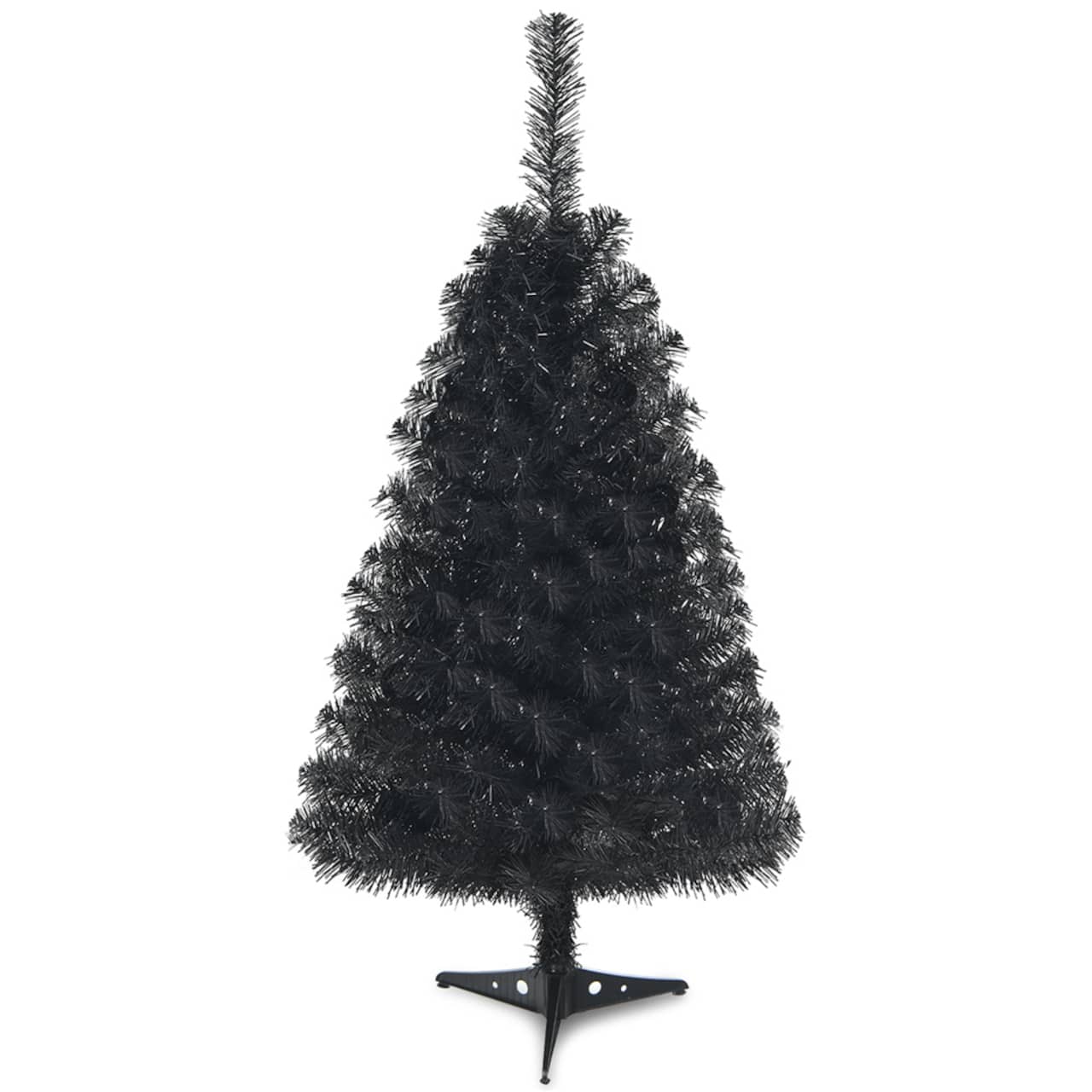 Costway 3ft. Unlit Matte Black Artificial Christmas Tree